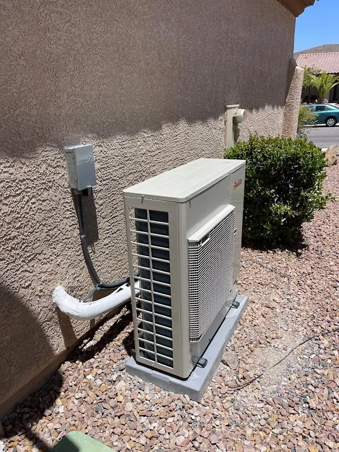 Residential air conditioning condenser unit in Sausalito